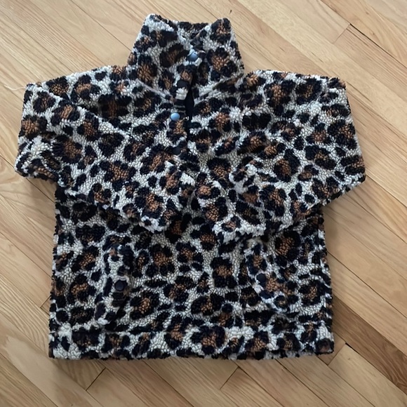 J Crew vintage leopard print fleece